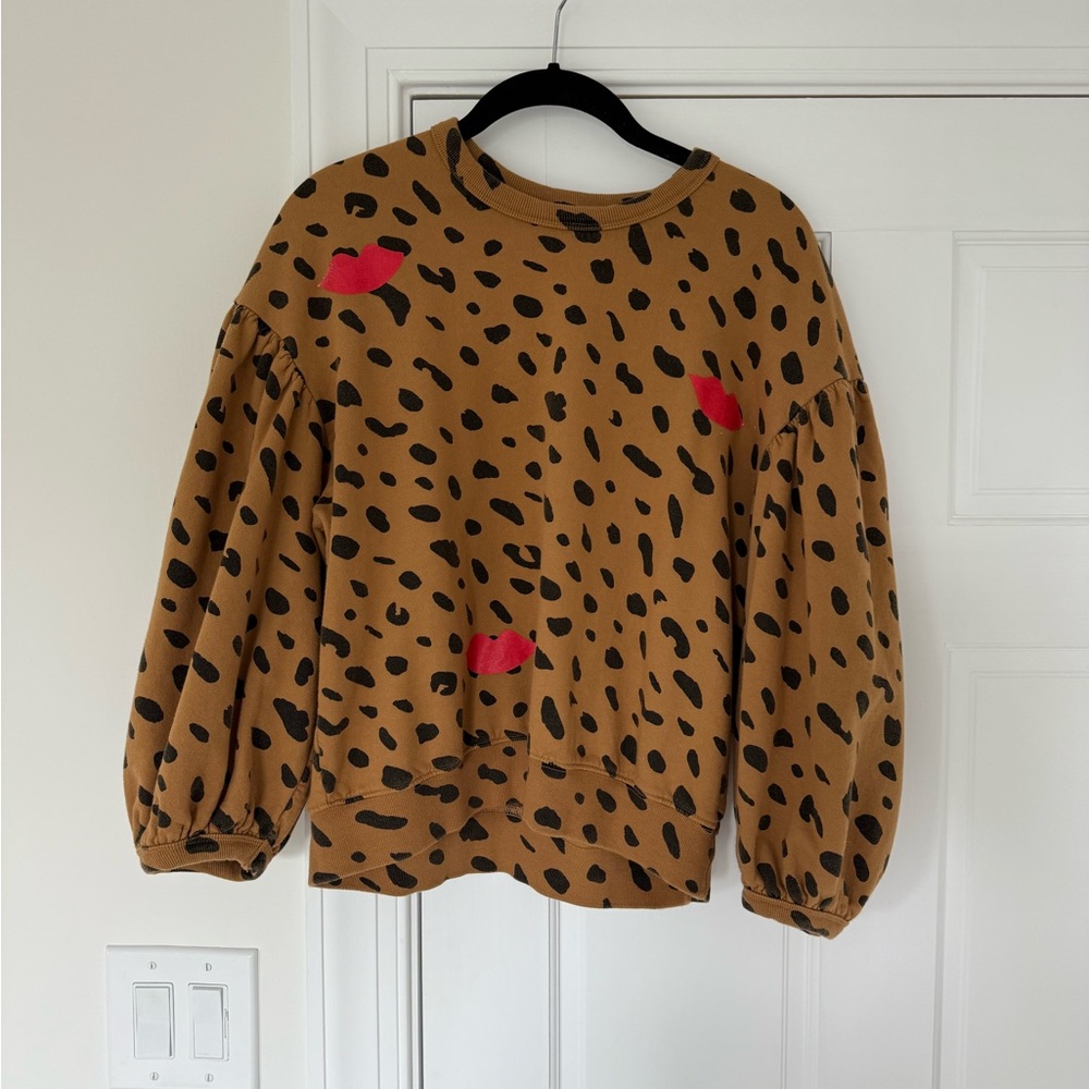Clare V. Leopard Print Women's Sweatshirt